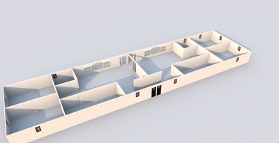 House Design Long Rectangle 20151025b 3d